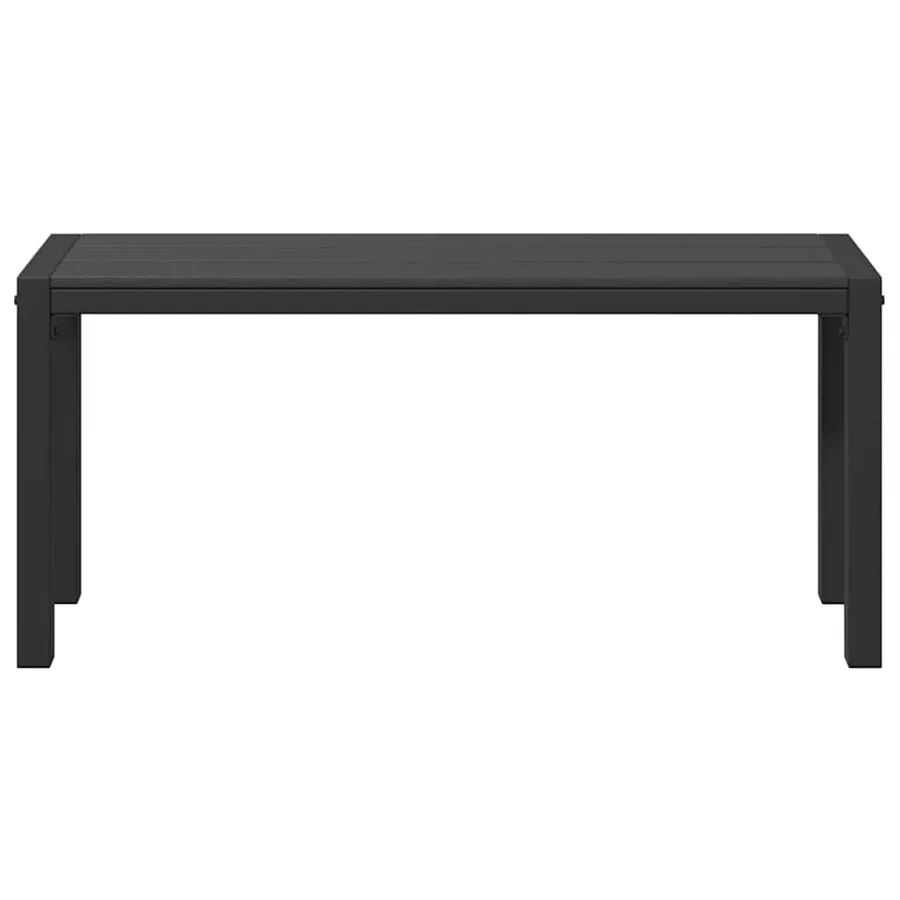 Banc de jardin Noir 100 x 28 x 45cm Acier - 4