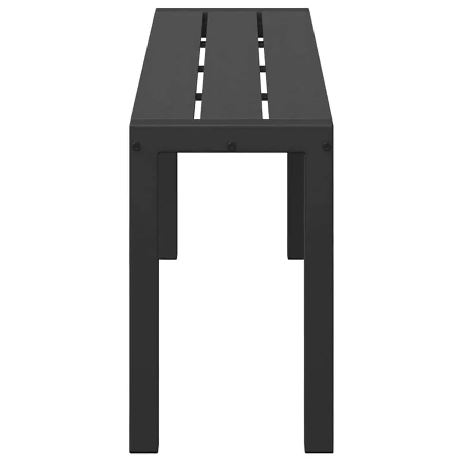 Banc de jardin Noir 100 x 28 x 45cm Acier - 5