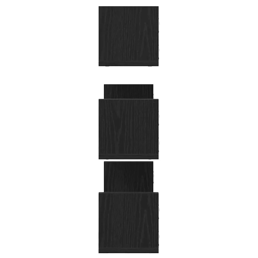 Étagères murales 3 pcs Chêne noir 58x18x18 cm Bois d'ingénierie - 6
