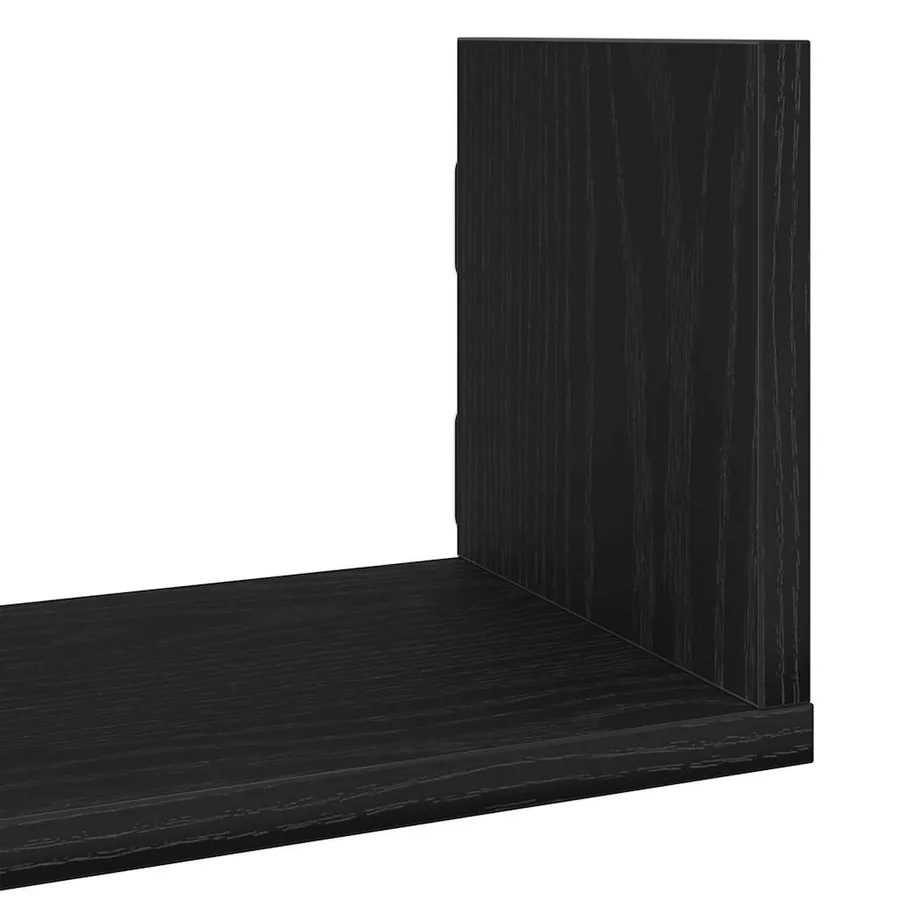 Étagères murales 3 pcs Chêne noir 58x18x18 cm Bois d'ingénierie - 8
