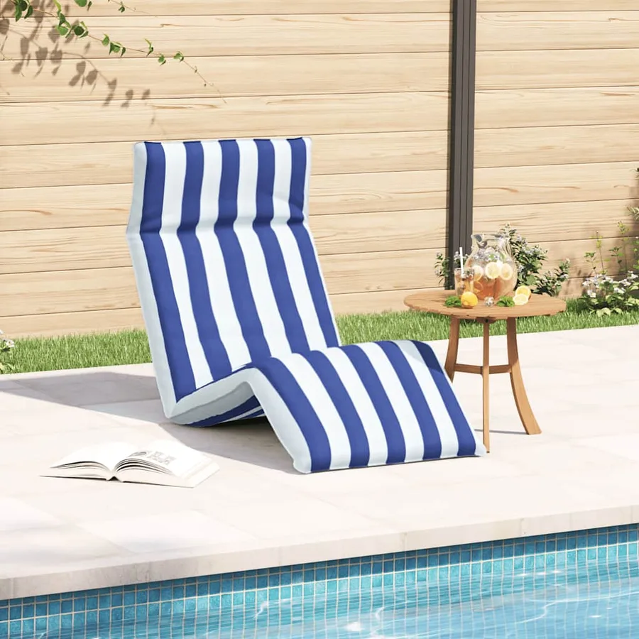 Transat pliant taupe 175 x 54 x 8,5 cm tissu Oxford - 25
