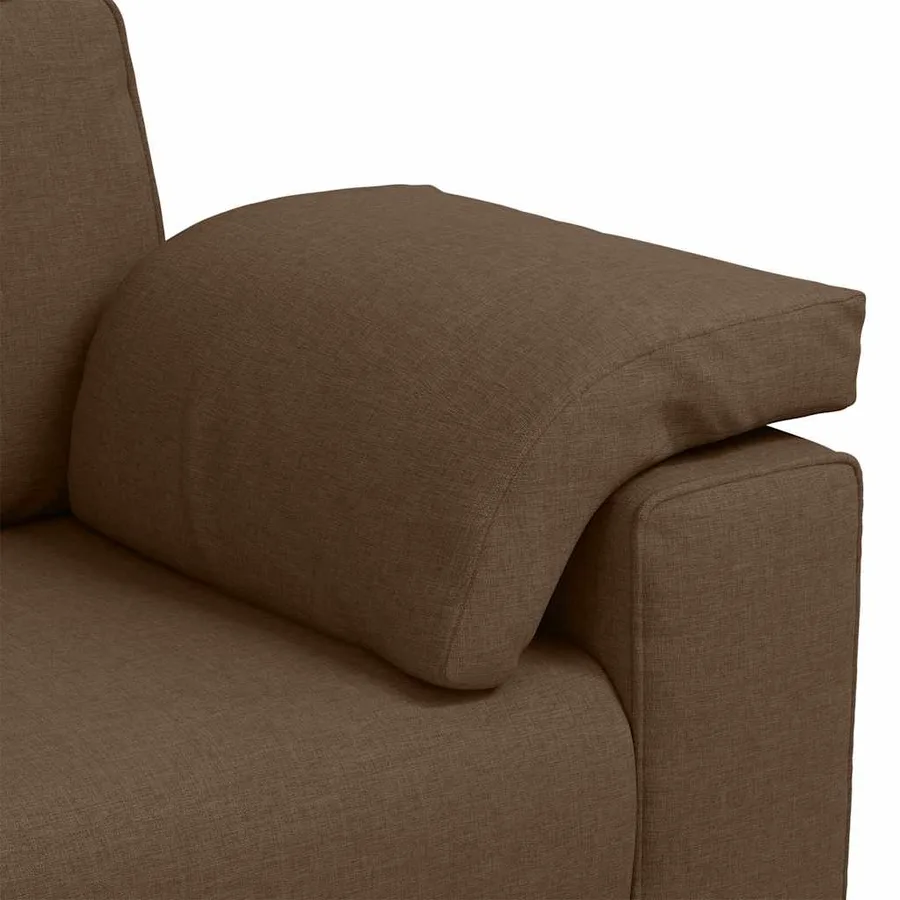 Sofa 3 places Marron 220 cm tissu - 7