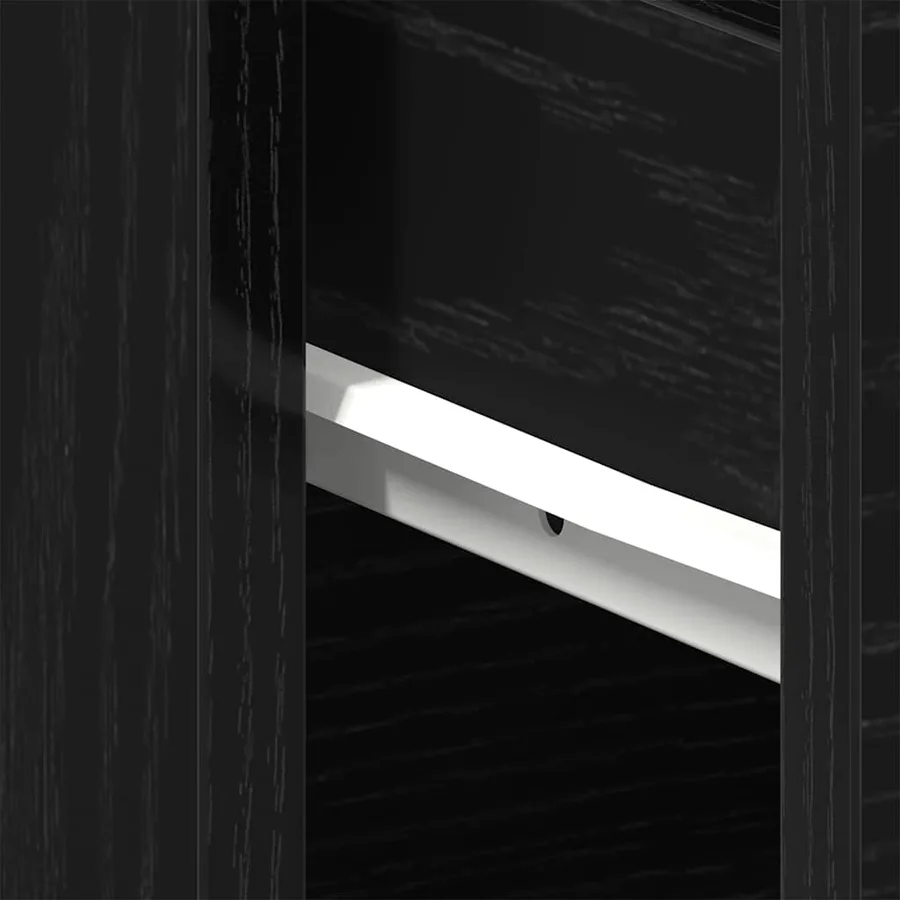 Cabinet de chevet Chêne noir 40 x 30 x 39 cm Bois d'ingénierie - 10