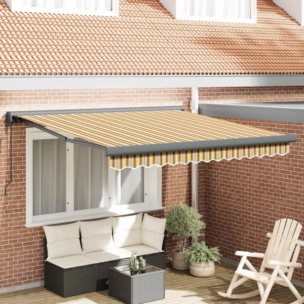 Auvent rétractable Multicolore 300 x 250 x 165 cm