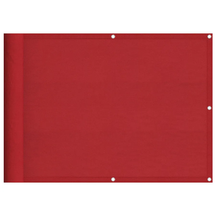 Paravent de balcon rouge 75 x 1000 cm 100 % polyester Oxford - 2