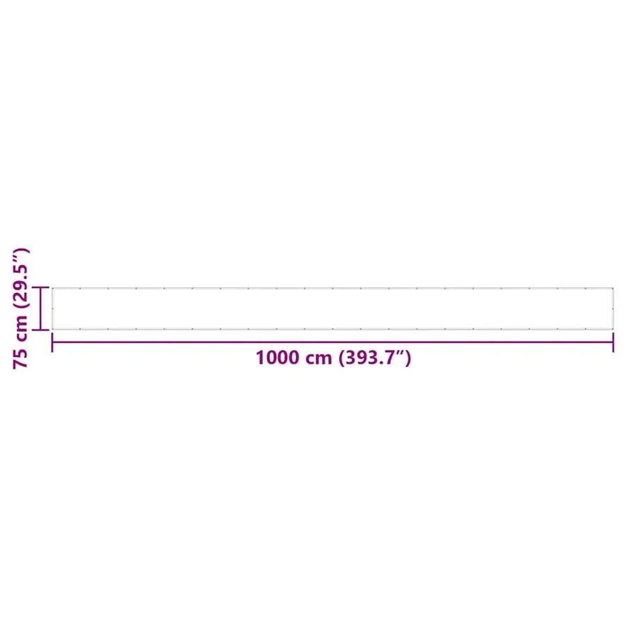 Paravent de balcon rouge 75 x 1000 cm 100 % polyester Oxford - 6