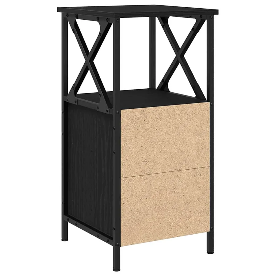 Cabinet de chevet 2 pcs Chêne noir 34 x 35,5 x 70 cm - 7