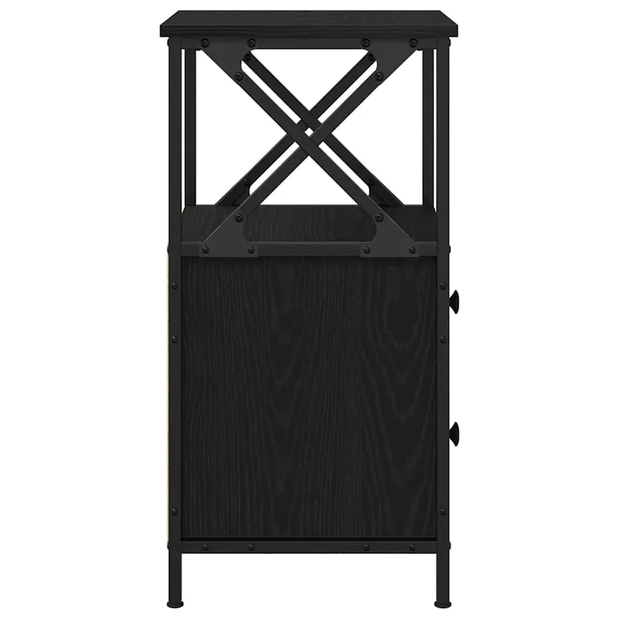 Cabinet de chevet 2 pcs Chêne noir 34 x 35,5 x 70 cm - 9