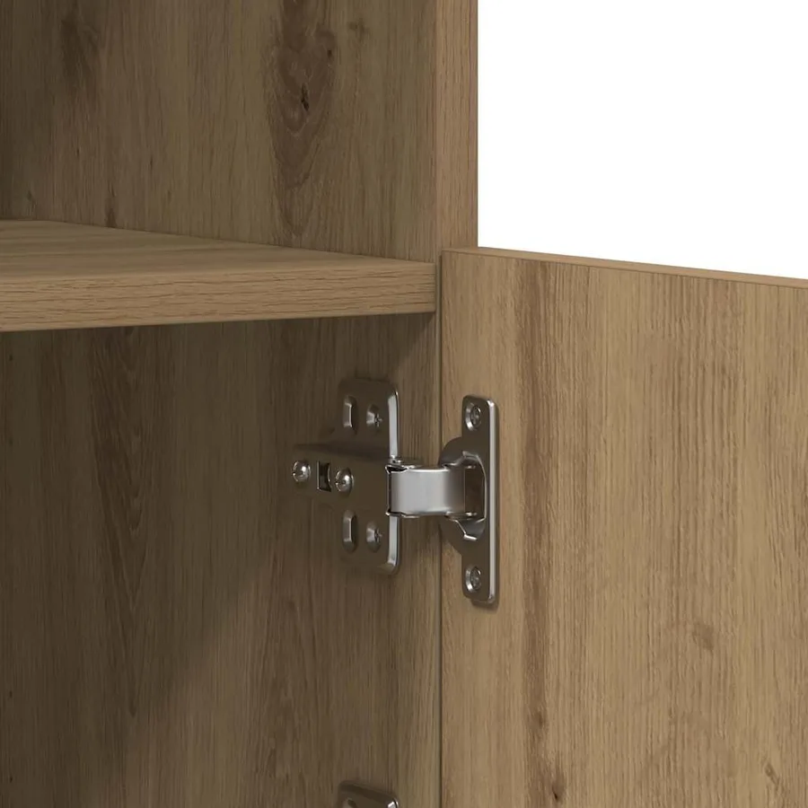 Buffet LED 60,5 x 37 x 100 cm Bois d'ingénierie Chêne artisanal - 11