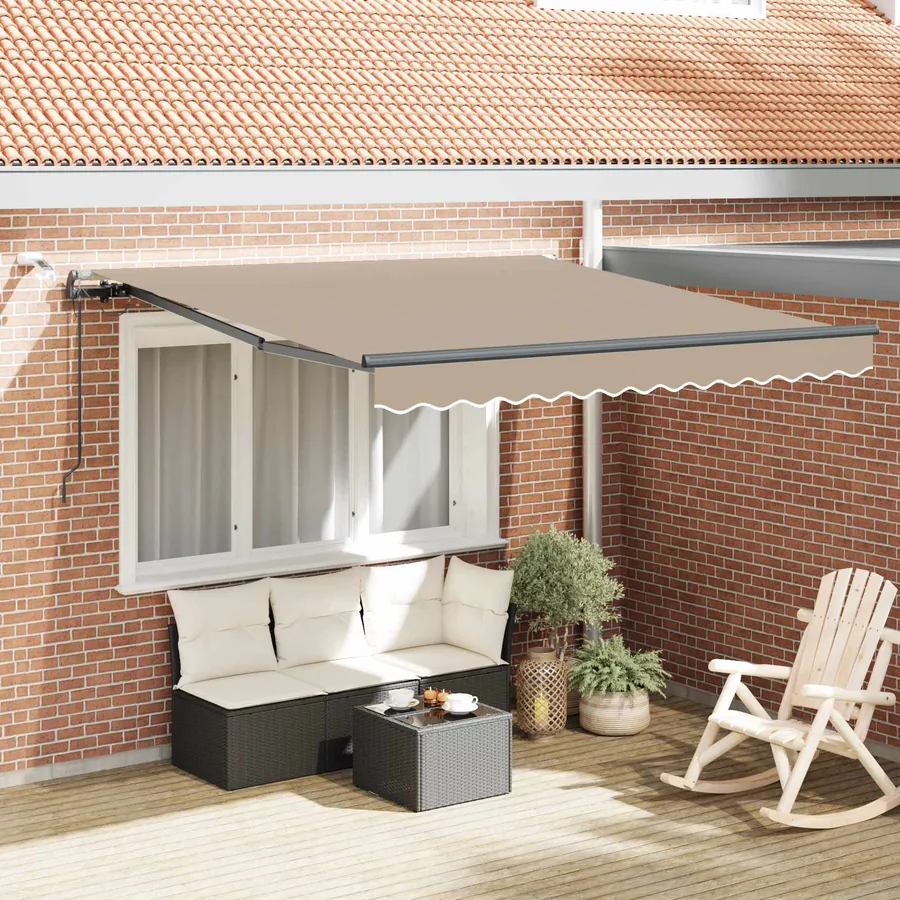 Auvent rétractable Beige 300 x 250 cm Polyester