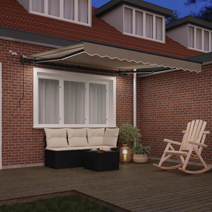Auvent rétractable Beige 300 x 250 cm Polyester - 3