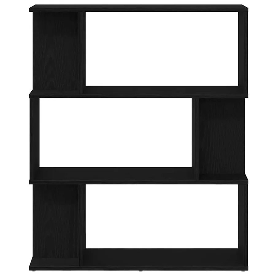 Bibliothèque en chêne noir 80x24x96 cm bois d'ingénierie - 5