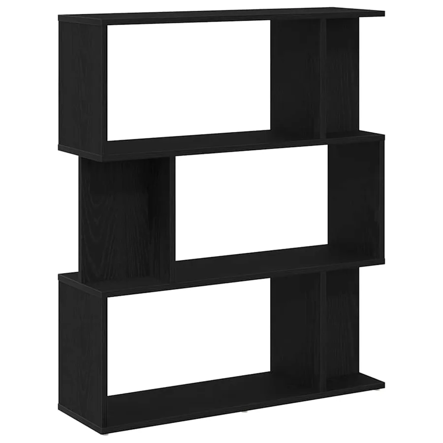 Bibliothèque en chêne noir 80x24x96 cm bois d'ingénierie - 7