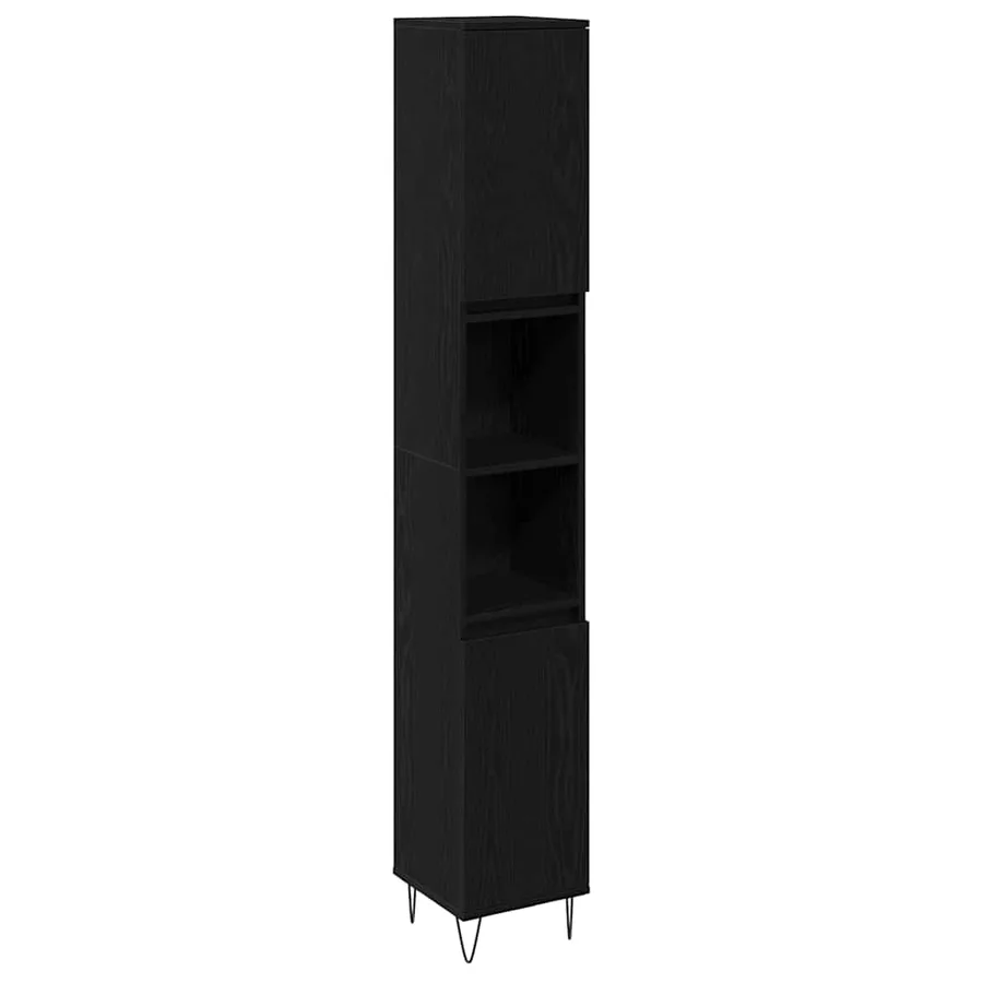 Ensemble de mobilier de salle de bain 3 pcs Chêne noir - 5