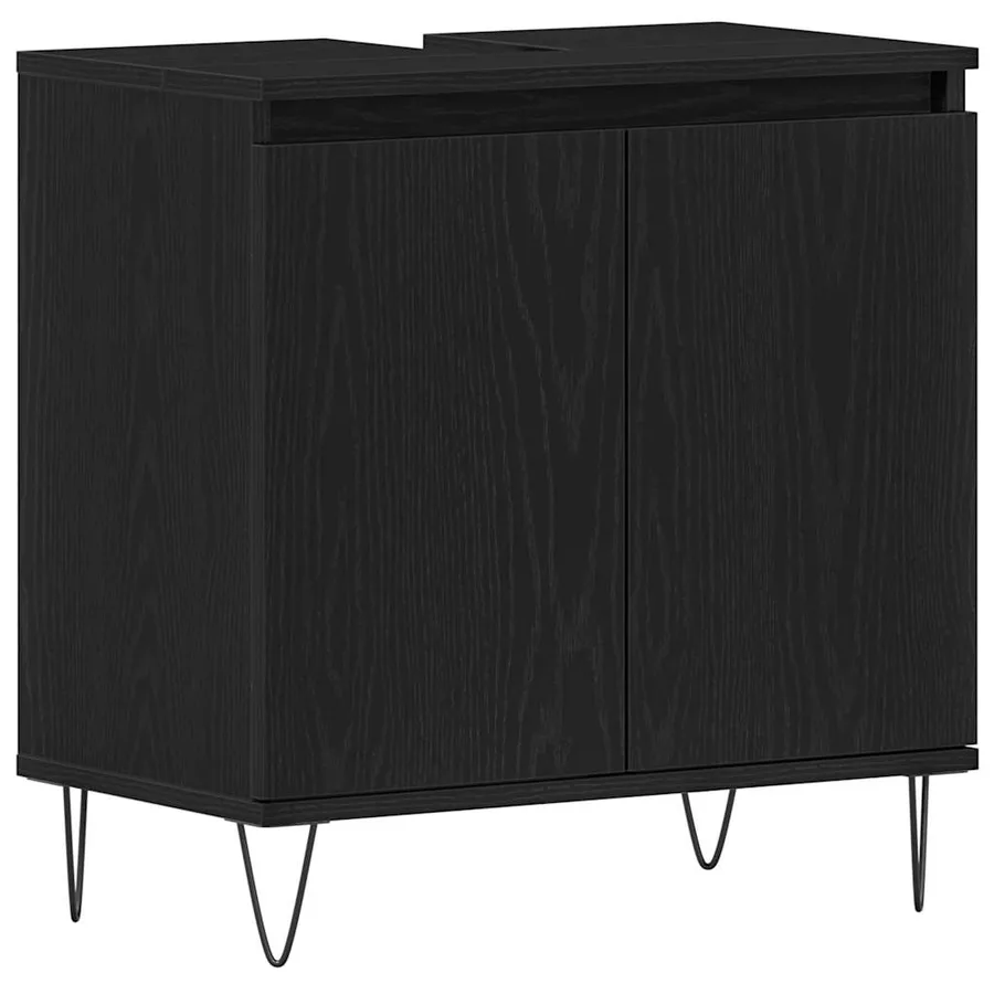 Ensemble de mobilier de salle de bain 3 pcs Chêne noir - 7