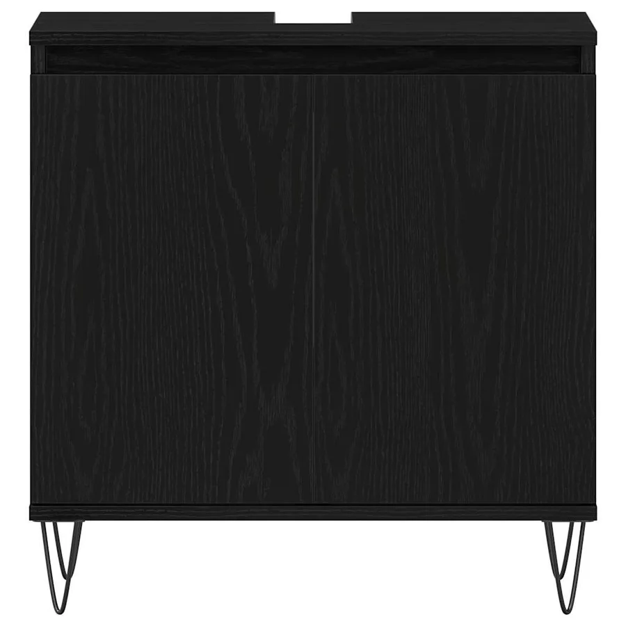 Ensemble de mobilier de salle de bain 3 pcs Chêne noir - 8