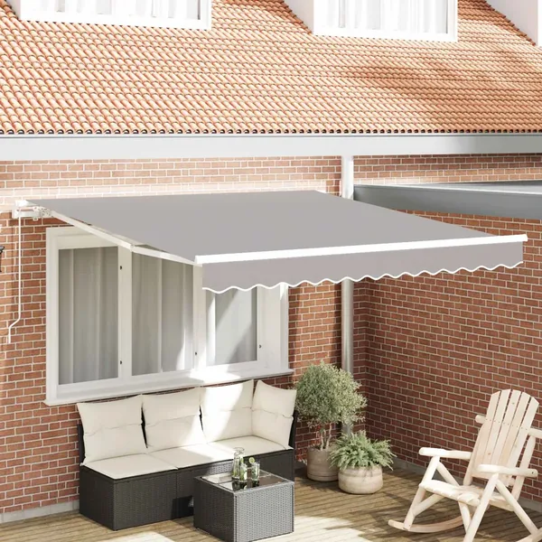 Auvent rétractable Gris clair 300 x 250 x 165 cm