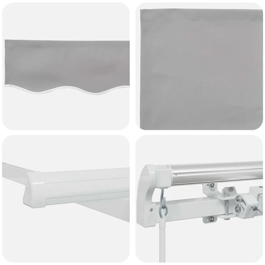 Auvent rétractable Gris clair 300 x 250 x 165 cm - 6