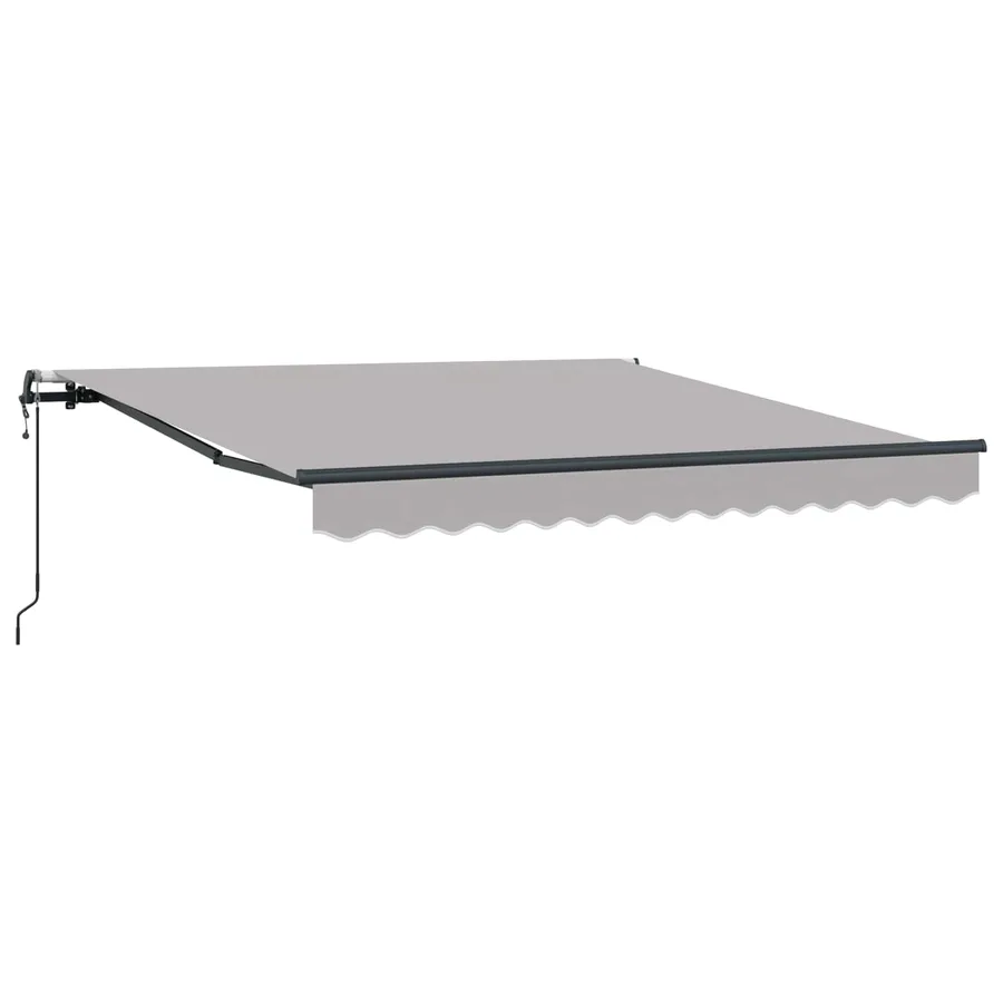Auvent rétractable Gris clair 300 x 250 cm Tissu et Aluminium - 2
