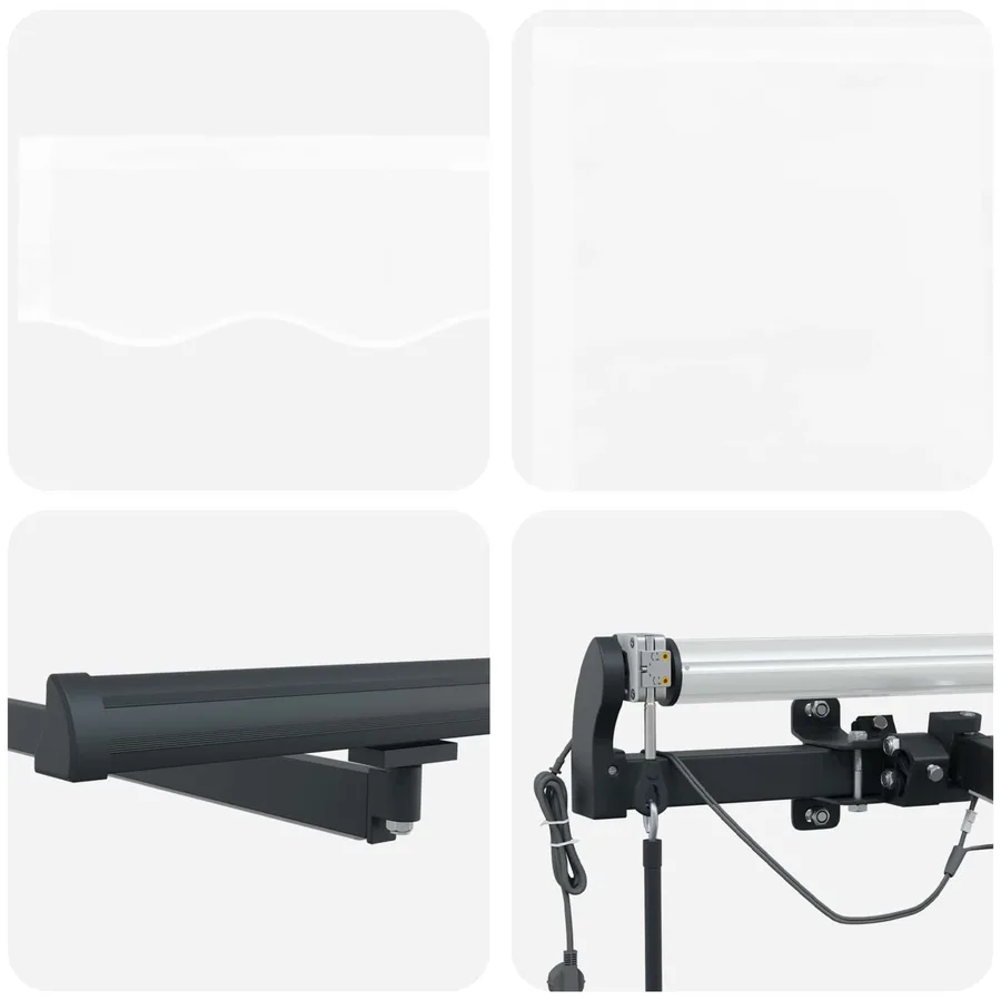 Auvent rétractable Blanc 450 × 350 cm Polyester - 8