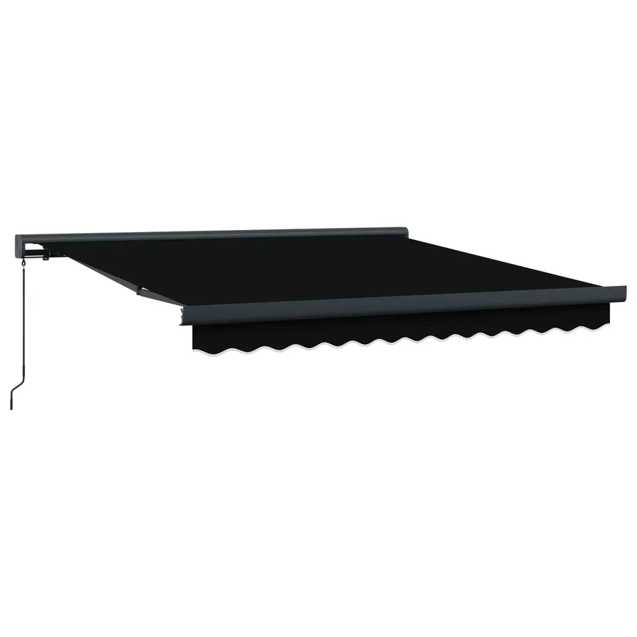 Auvent rétractable Noir 300 x 250 cm Toile et Aluminium - 2