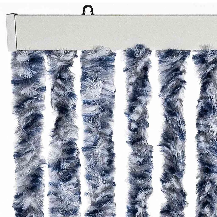 Moustiquaire Bleu blanc et argenté 56x185 cm Chenille - 4