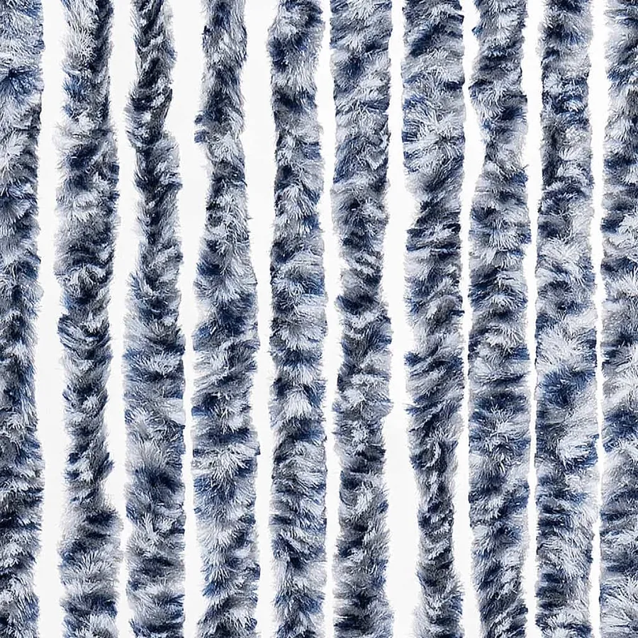 Moustiquaire Bleu blanc et argenté 56x185 cm Chenille - 6