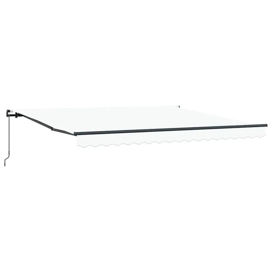 Auvent rétractable Blanc 400 × 350 cm Polyester et Aluminium - 2