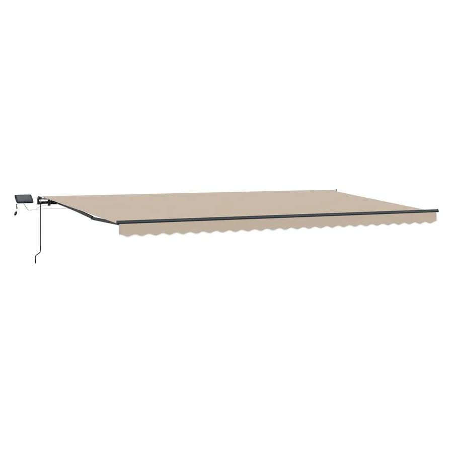 Auvent rétractable Beige 600 × 300 cm Tissu et Aluminium - 2