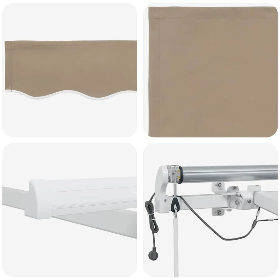 Auvent rétractable Beige 600 × 300 cm Polyester - 8