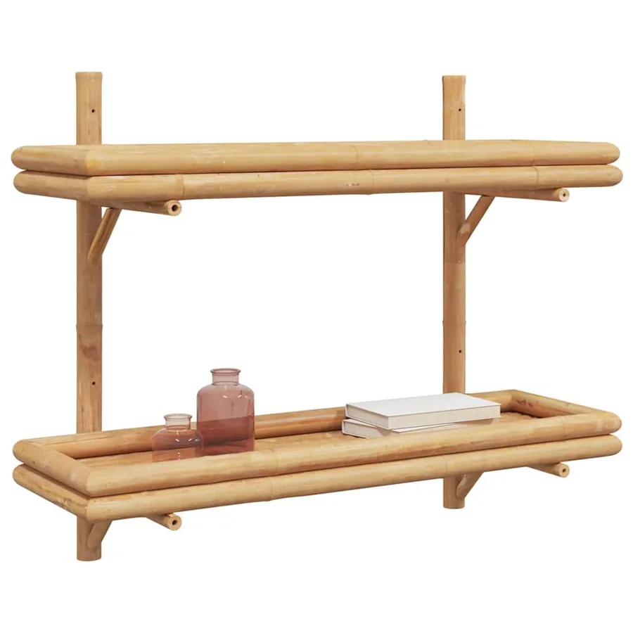 Étagère Murale avec étagère Marron 75 x 26 x 60 cm Bambou - 3