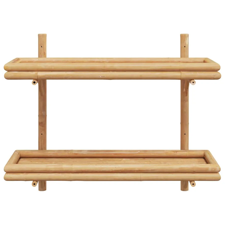 Étagère Murale avec étagère Marron 75 x 26 x 60 cm Bambou - 6