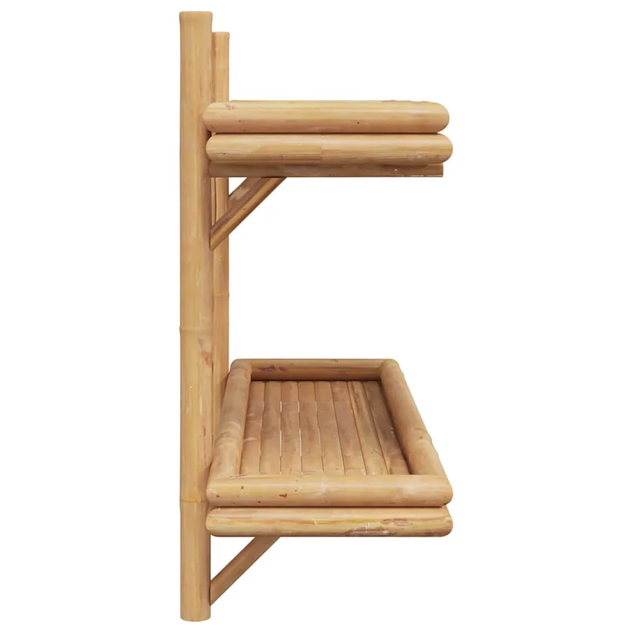Étagère Murale avec étagère Marron 75 x 26 x 60 cm Bambou - 7
