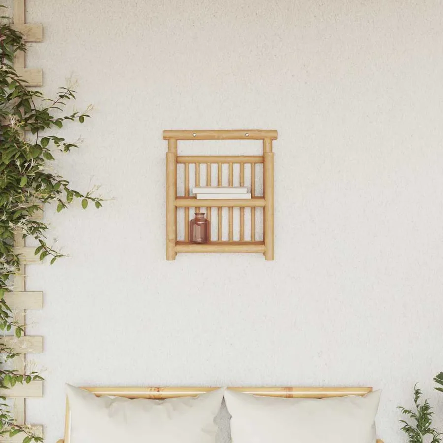 Étagère Murale avec étagère Naturel 40 x 13 x 44 cm Bambou - 4