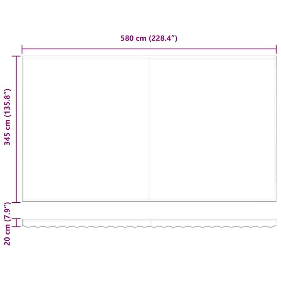 Toile de rechange pour auvent Blanc 6 × 3,5 m Polyester - 9
