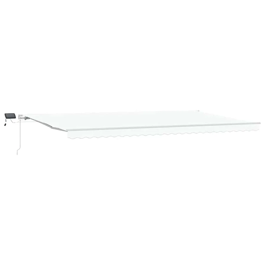Auvent rétractable Blanc 600 × 350 cm Tissu et Aluminium - 2