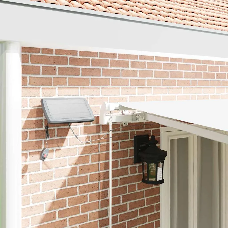Auvent rétractable Blanc 600 × 350 cm Tissu et Aluminium - 4