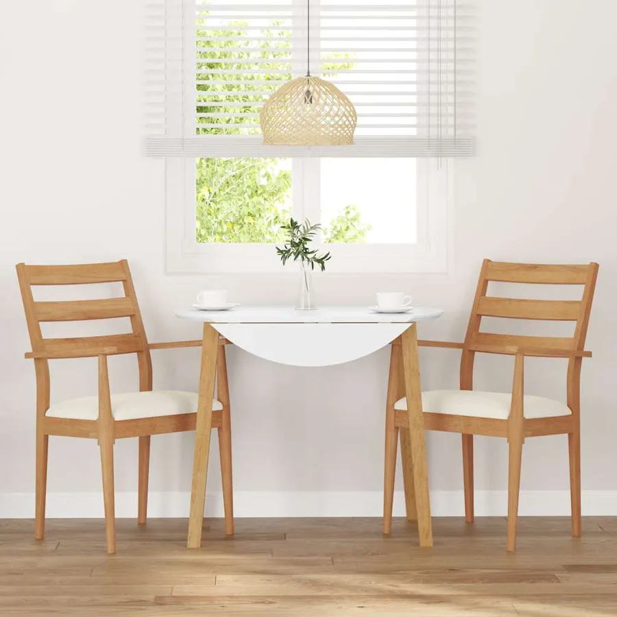 Chaises de salle à manger avec coussins (2 pcs) bois massif caoutchouc - 3