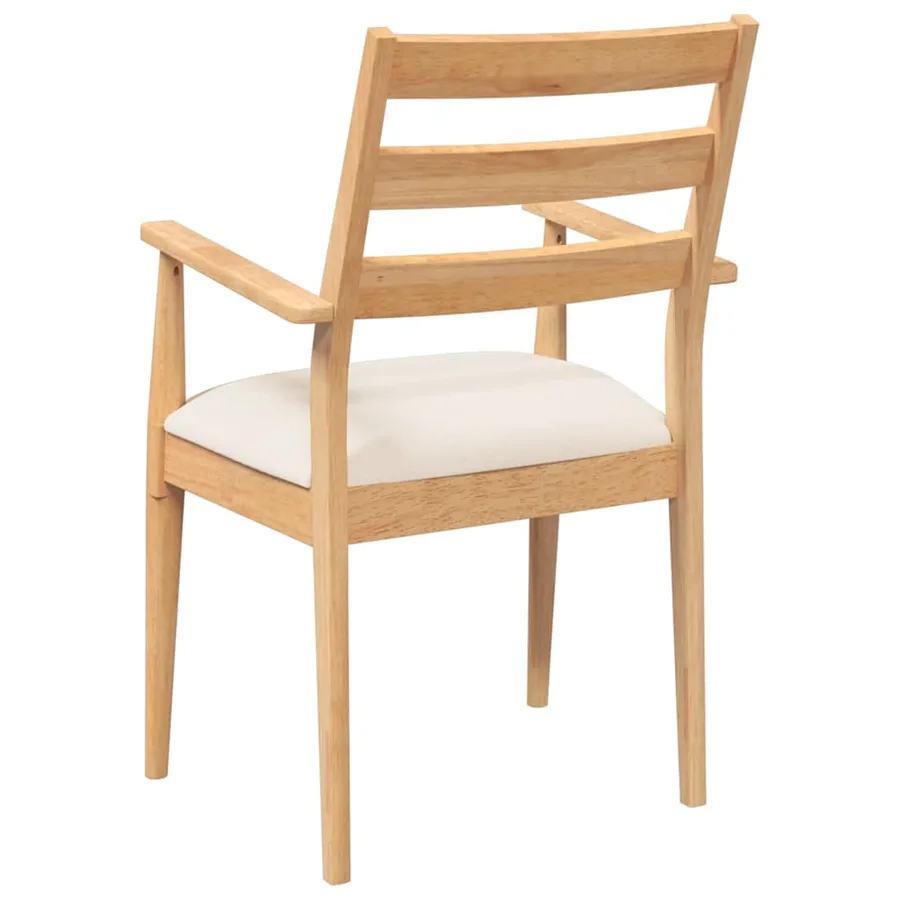 Chaises de salle à manger avec coussins (2 pcs) bois massif caoutchouc - 7