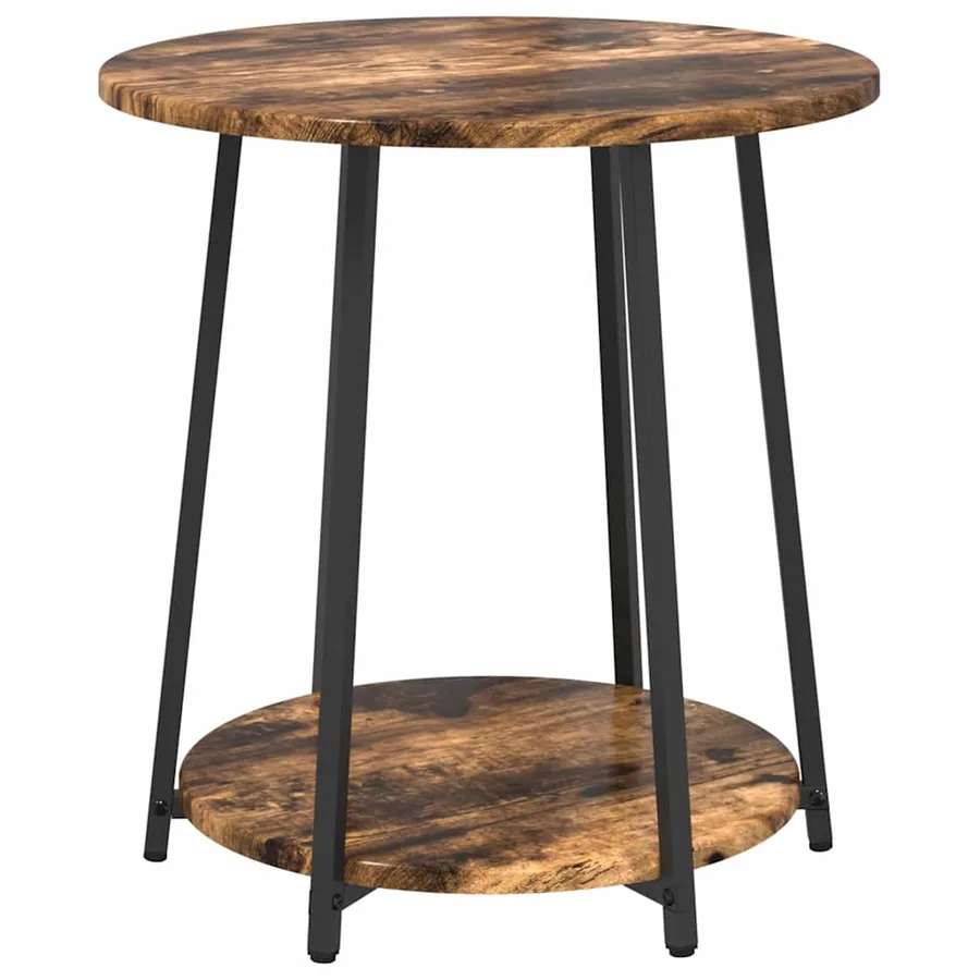 Ensemble de tables d'appoint 2 pcs Chêne fumé et noir - 5