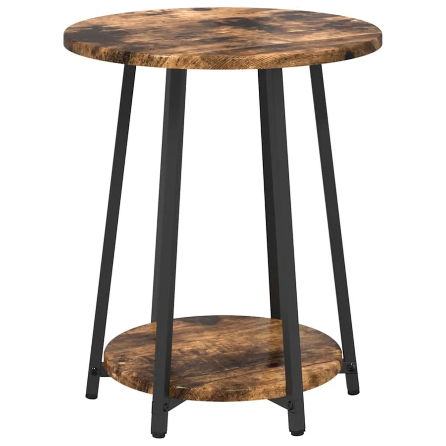 Ensemble de tables d'appoint 2 pcs Chêne fumé et noir - 6