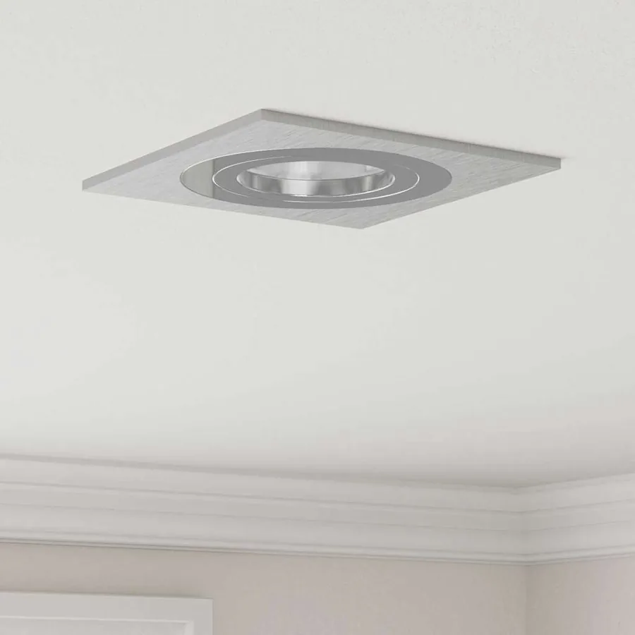 Projecteur 24 pcs Argenté 9 x 9 x 2 cm Aluminium