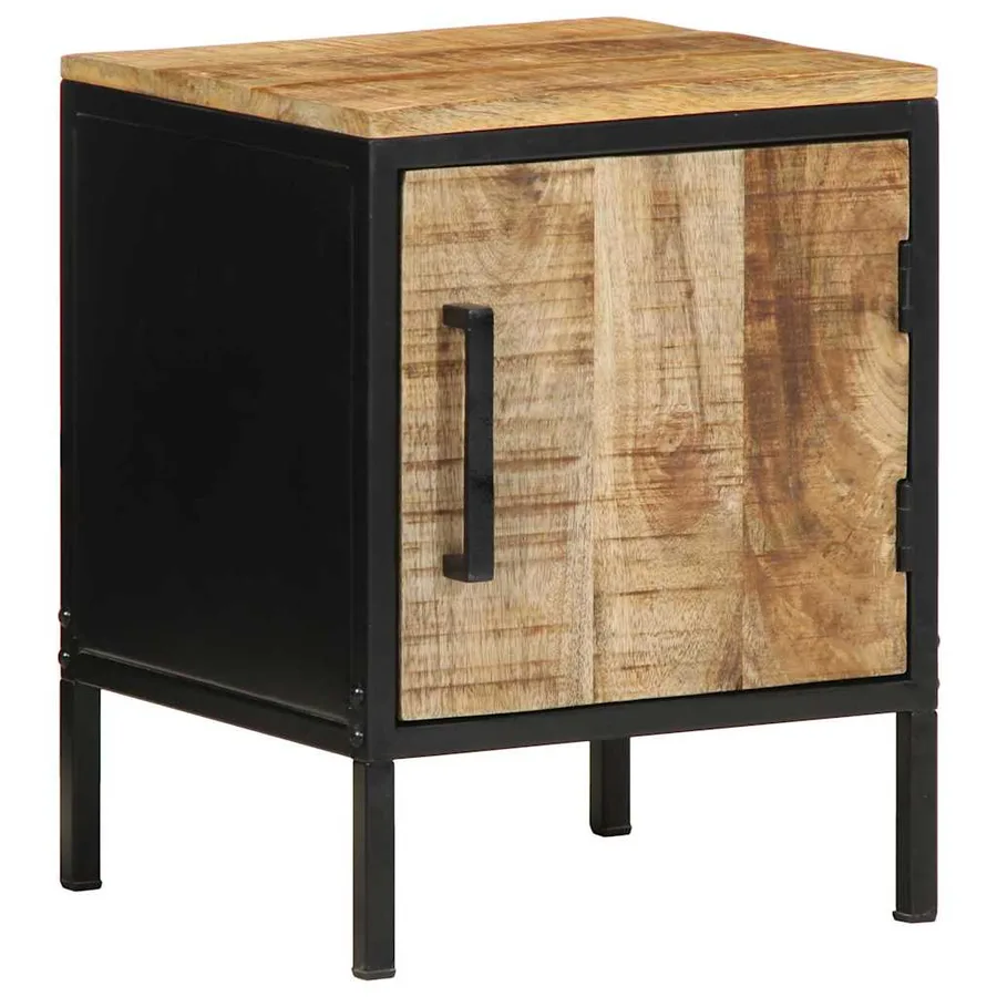 Cabinet de chevet Marron et Noir 30 x 30 x 40 cm - 2