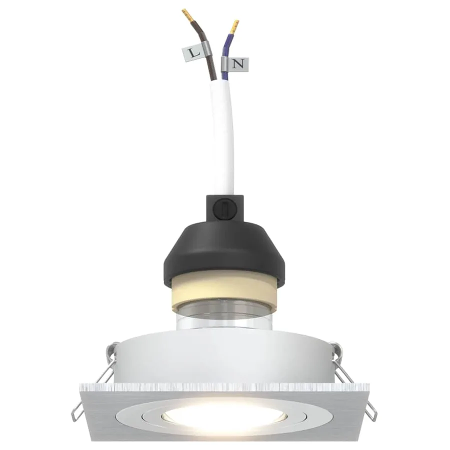 Projecteur 6 pcs Argenté 9 x 9 x 2 cm Aluminium - 10