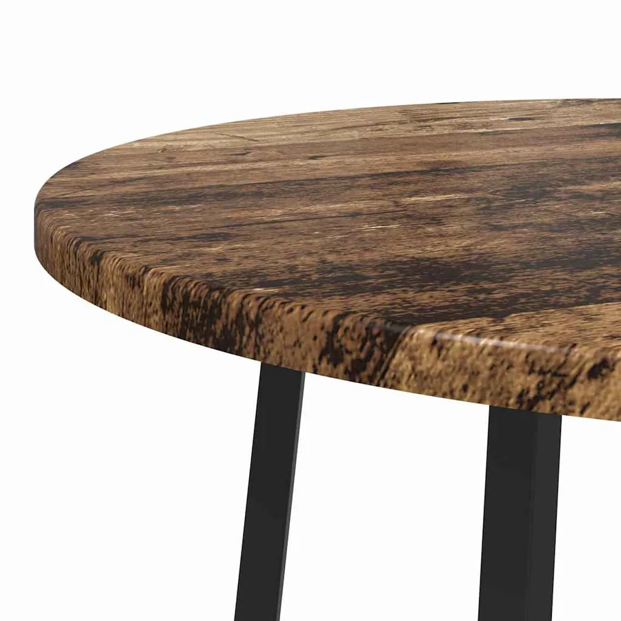 Ensemble de tables d'appoint 2 pcs Bois ancien et noir - 7