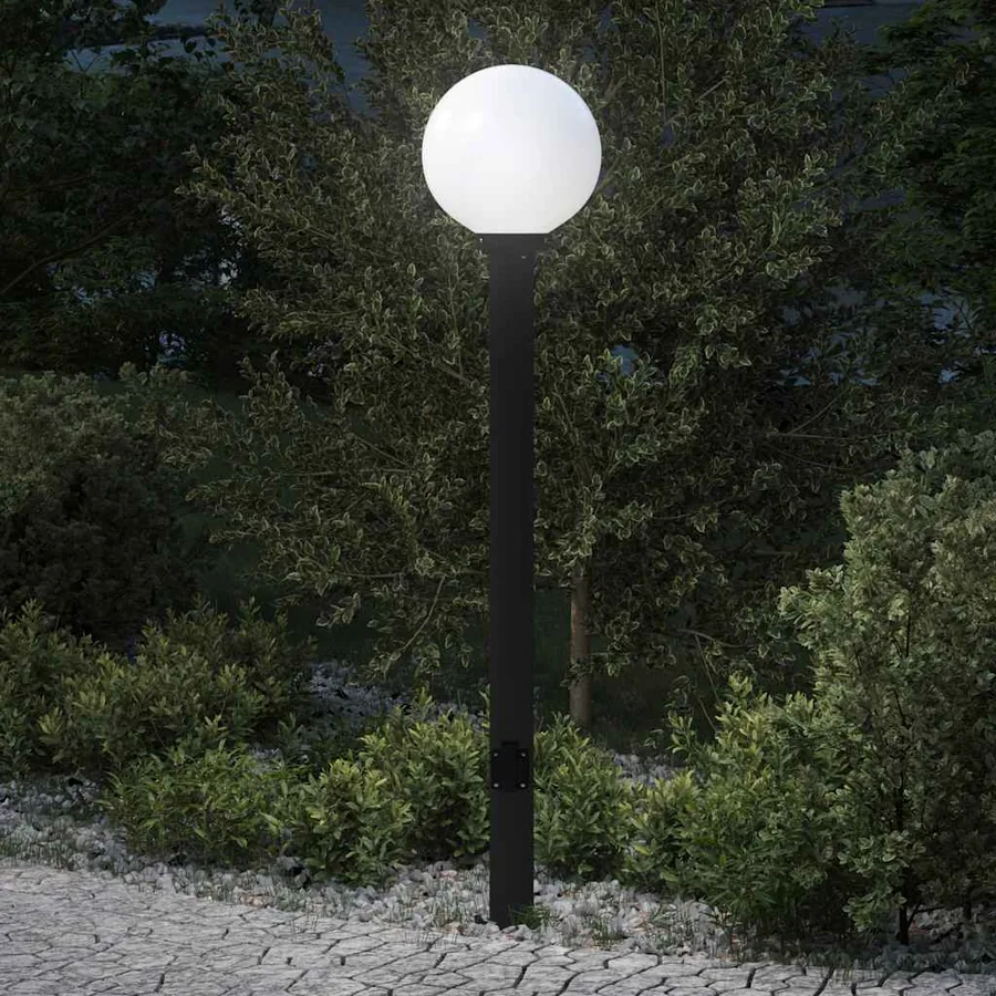 Borne lumineuse avec sortie 120 cm Noir IP44