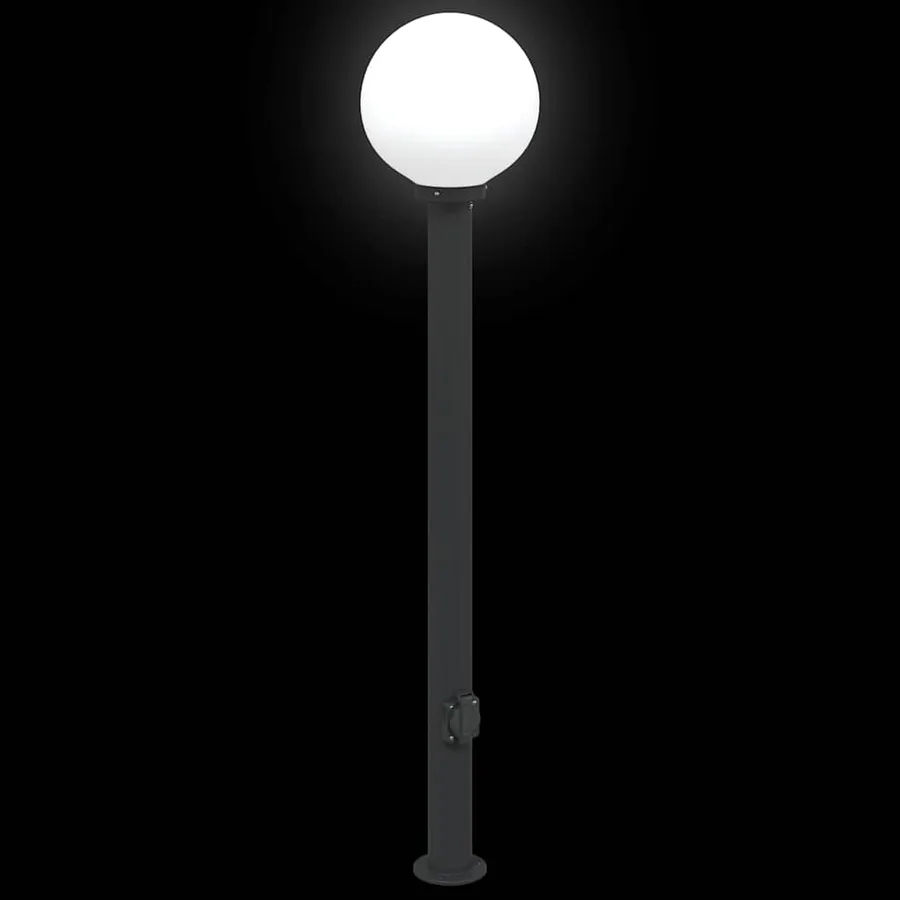 Borne lumineuse avec sortie 120 cm Noir IP44 - 6