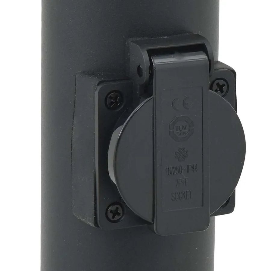 Borne lumineuse avec sortie 120 cm Noir IP44 - 8