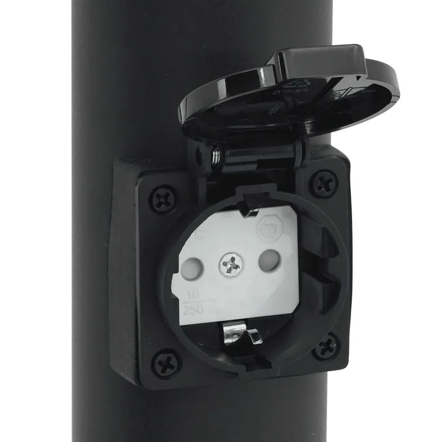Borne lumineuse avec sortie 120 cm Noir IP44 - 9