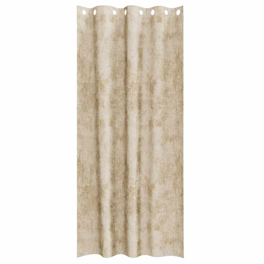 Rideaux en velours 2 pcs Crème 260 x 140 cm Velours - 4